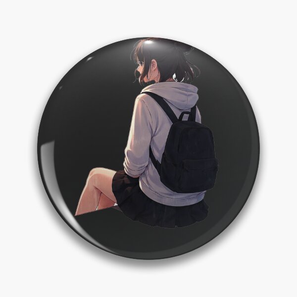 Item preview, anime cute girl side view designed and sold by  Mudikeys.