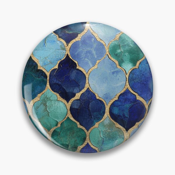 Item preview, Antique Emerald Azure Maroccan Gold Gilding Pattern designed and sold by GrinGalore.