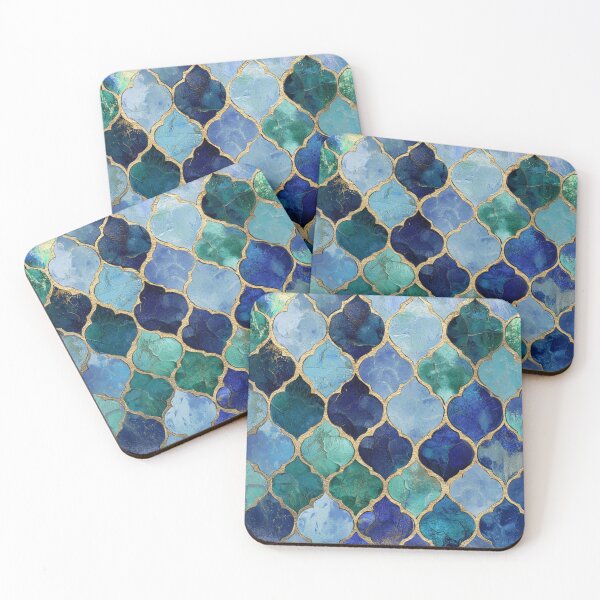 Item preview, Antique Emerald Azure Maroccan Gold Gilding Pattern designed and sold by GrinGalore.