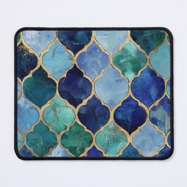 Item preview, Antique Emerald Azure Maroccan Gold Gilding Pattern designed and sold by GrinGalore.