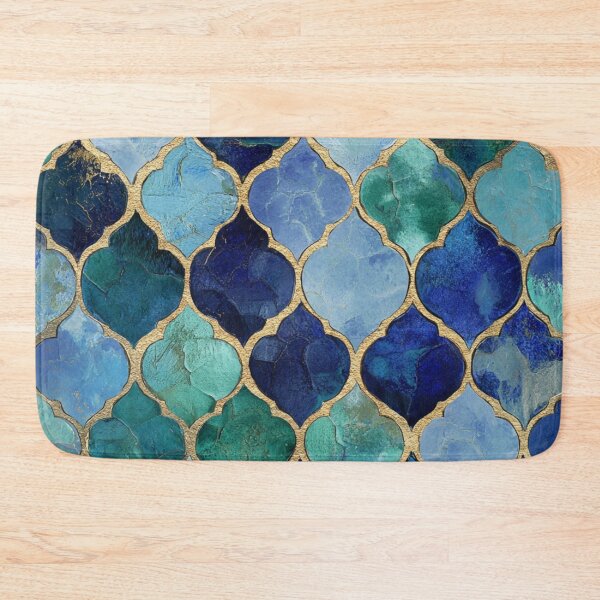 Item preview, Antique Emerald Azure Maroccan Gold Gilding Pattern designed and sold by GrinGalore.