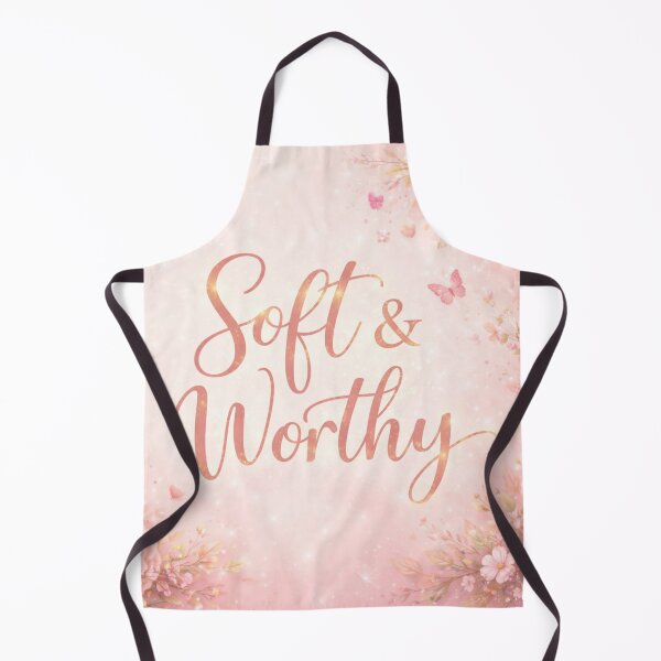 Item preview, Soft and Worthy - Empowering Self Love Quote Feminine Pink Aesthetic Design designed and sold by MrsMimpi.