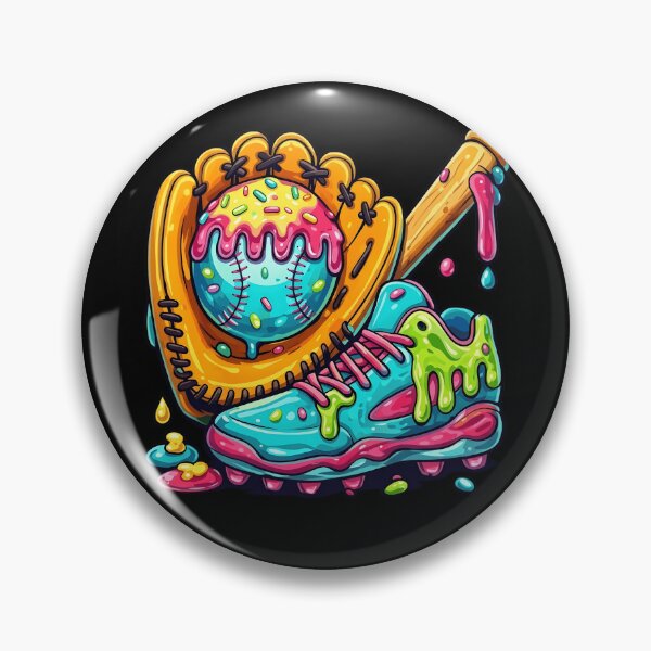 Item preview, Vibrant Melting Baseball Gear - Colorful Sweet Sports Illustration designed and sold by haitrieuic96.