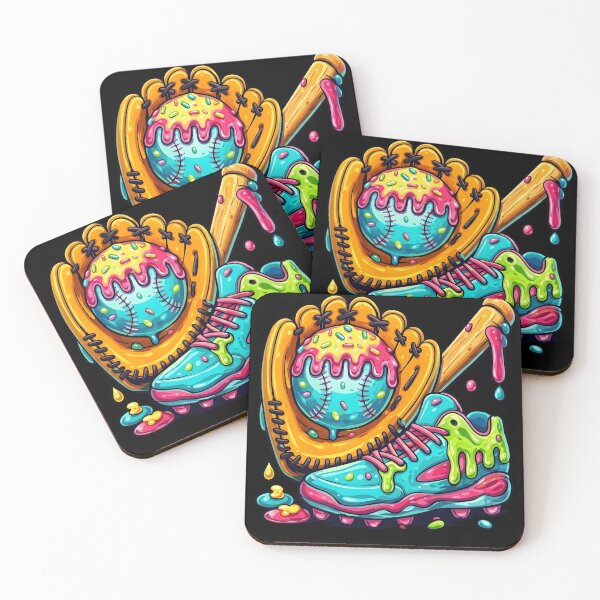 Item preview, Vibrant Melting Baseball Gear - Colorful Sweet Sports Illustration designed and sold by haitrieuic96.