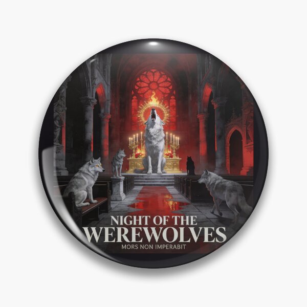 Item preview, Wolf Pack Consecrates Crimson Gothic Cathedral Night designed and sold by GeoWhimsy Studio.