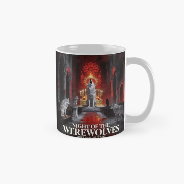 Item preview, Wolf Pack Consecrates Crimson Gothic Cathedral Night designed and sold by GeoWhimsy Studio.