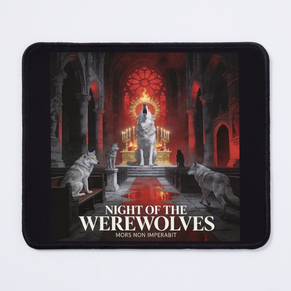 Item preview, Wolf Pack Consecrates Crimson Gothic Cathedral Night designed and sold by GeoWhimsy Studio.