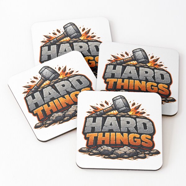 Item preview, Hard Things Motivational T-Shirt Design - Hammer Crushing Stone Power Graphic Art designed and sold by ascendzero.