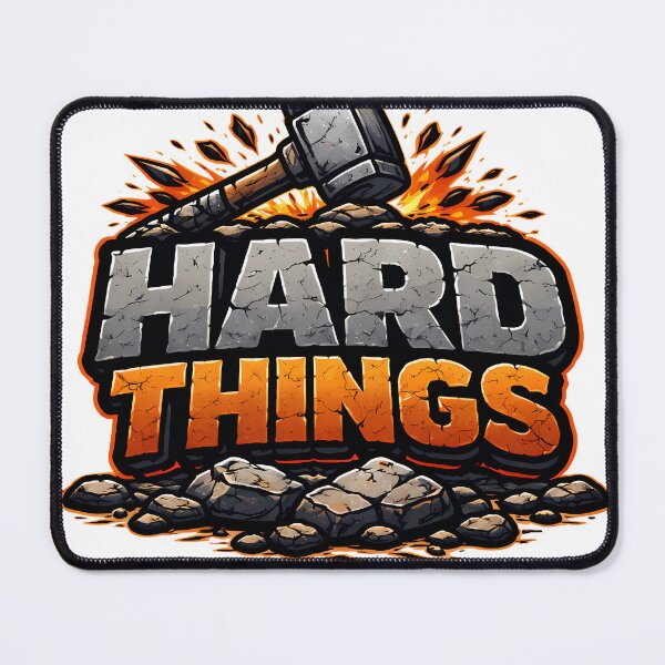 Item preview, Hard Things Motivational T-Shirt Design - Hammer Crushing Stone Power Graphic Art designed and sold by ascendzero.
