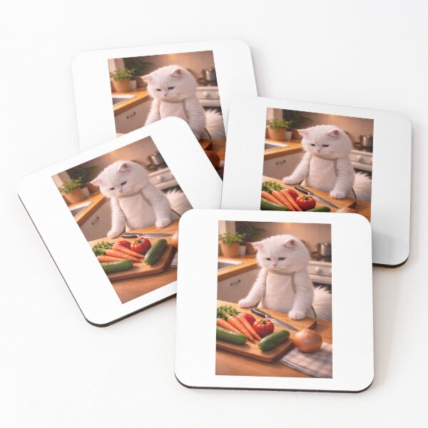 Item preview, Sad Kitchen Cat Trying to Cook designed and sold by LovelyCatGalaxy.