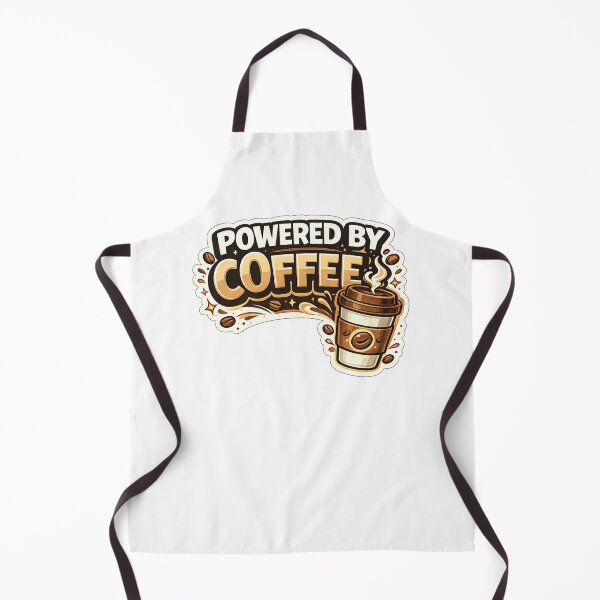 Item preview, Powered by Coffee Funny Coffee Lover Quote Typography designed and sold by DivineTrident.