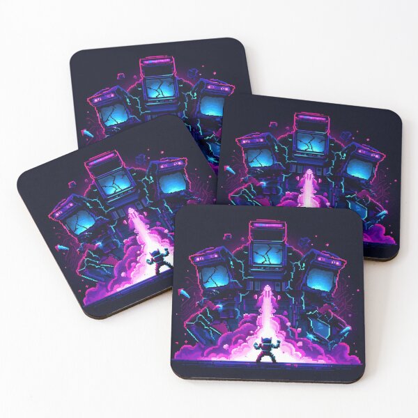 Item preview, Epic 16-Bit Pixel Art Boss Battle Silhouette designed and sold by ThePixelArchive.