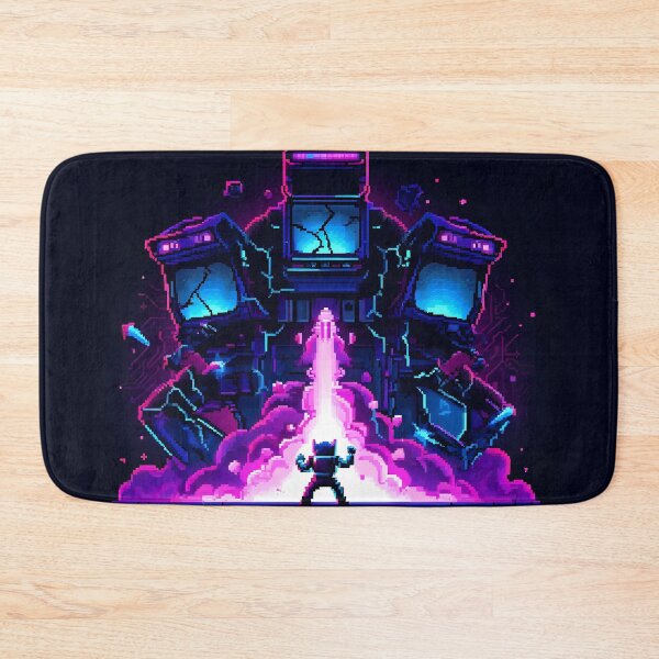 Item preview, Epic 16-Bit Pixel Art Boss Battle Silhouette designed and sold by ThePixelArchive.