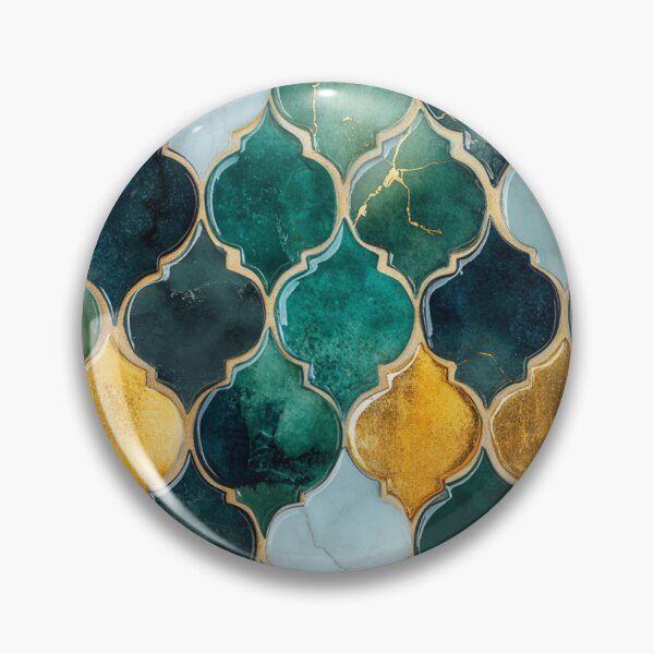 Item preview, Emerald Ochre Maroccan Gold Gilding Pattern designed and sold by GrinGalore.