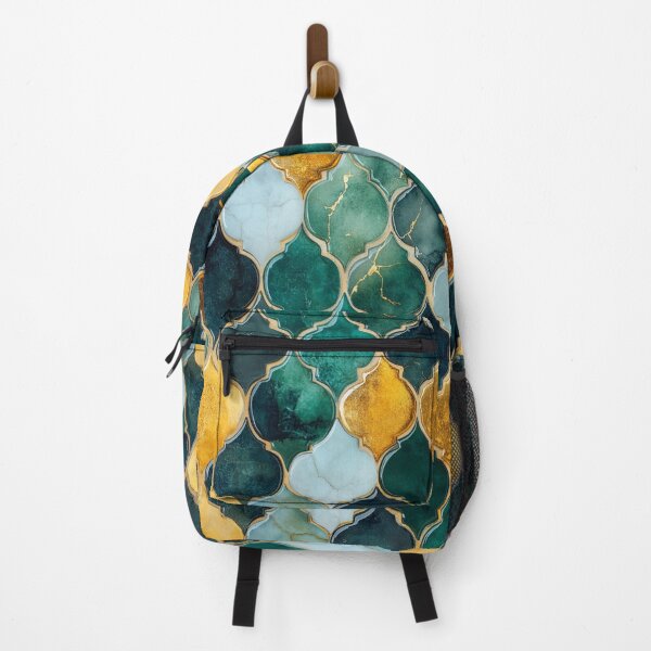 Item preview, Emerald Ochre Maroccan Gold Gilding Pattern designed and sold by GrinGalore.