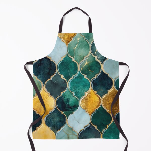 Item preview, Emerald Ochre Maroccan Gold Gilding Pattern designed and sold by GrinGalore.