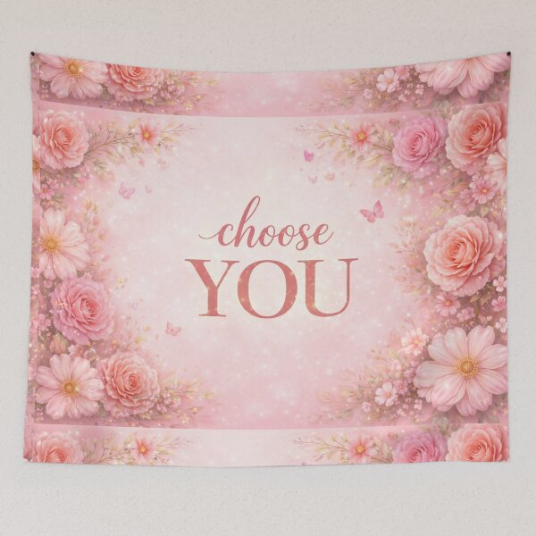 Item preview,  Choose You – Empowering Self Love Quote Feminine Pink Aesthetic Design designed and sold by MrsMimpi.