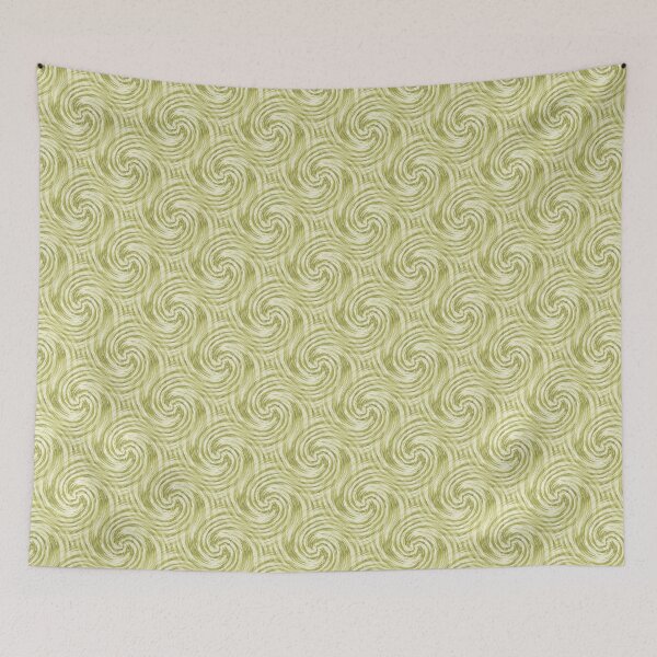 Item preview, Retro Spiral Pattern in Green designed and sold by Artistestella.