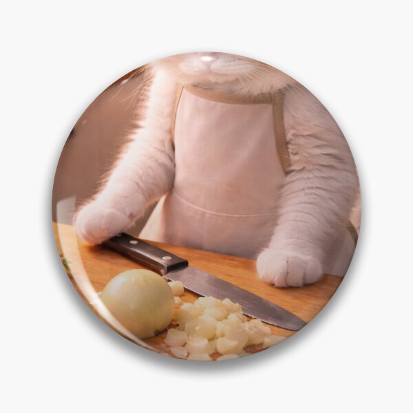 Item preview, Crying Cat Chopping Onion in Kitchen designed and sold by LovelyCatGalaxy.