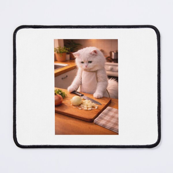 Item preview, Crying Cat Chopping Onion in Kitchen designed and sold by LovelyCatGalaxy.