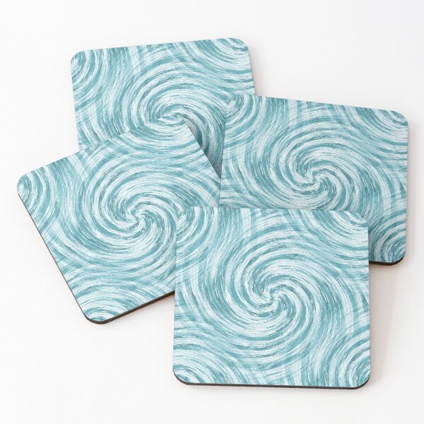 Item preview, Retro Spiral Pattern in Aquamarine designed and sold by Artistestella.
