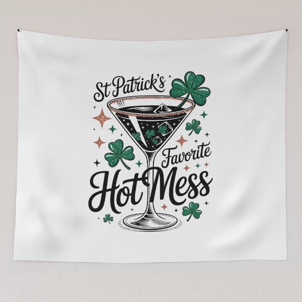 Item preview, St Patrick’s Glitter Shamrock Beer Patty’s Day Humor Irish Drink Alcohol Martini designed and sold by Moon-Ape.