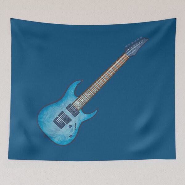Item preview, Blue burl electric guitar designed and sold by ElectronicCloud.