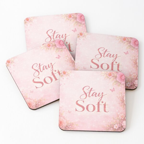 Item preview, Stay Soft – Gentle Feminine Energy Self Love Aesthetic Pink Floral Design designed and sold by MrsMimpi.
