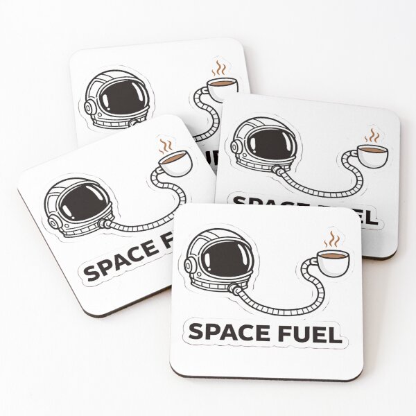 Item preview, Space Fuel Coffee Astronaut Funny Geek Coffee Lover Design designed and sold by ZYNORAworld.