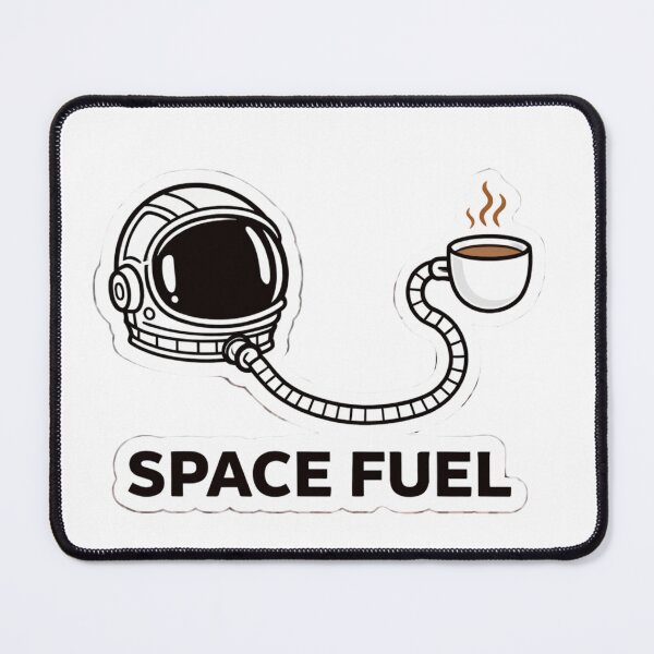 Item preview, Space Fuel Coffee Astronaut Funny Geek Coffee Lover Design designed and sold by ZYNORAworld.