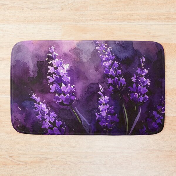 Item preview, Dark Lavender Watercolor Floral Painting designed and sold by Rutvain.