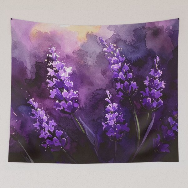 Item preview, Dark Lavender Watercolor Floral Painting designed and sold by Rutvain.