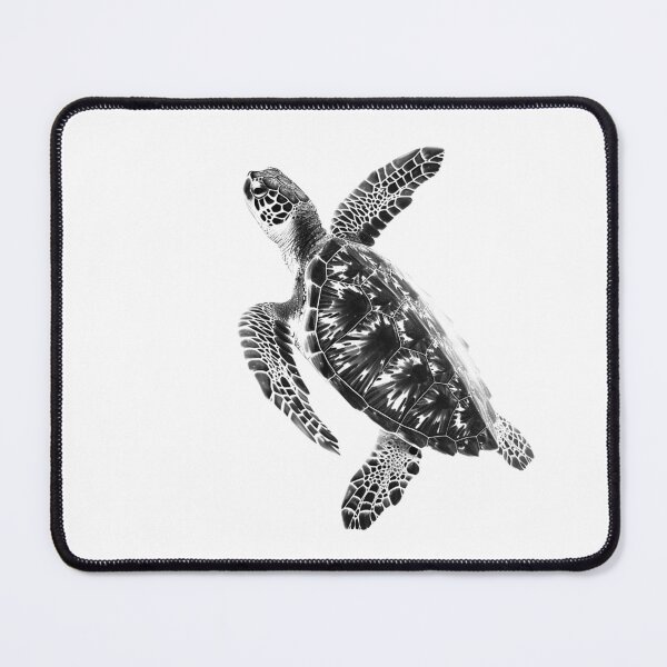 Item preview, Sea Turtle in Motion | Elegant Marine Life Ocean Art designed and sold by inkoutninja.