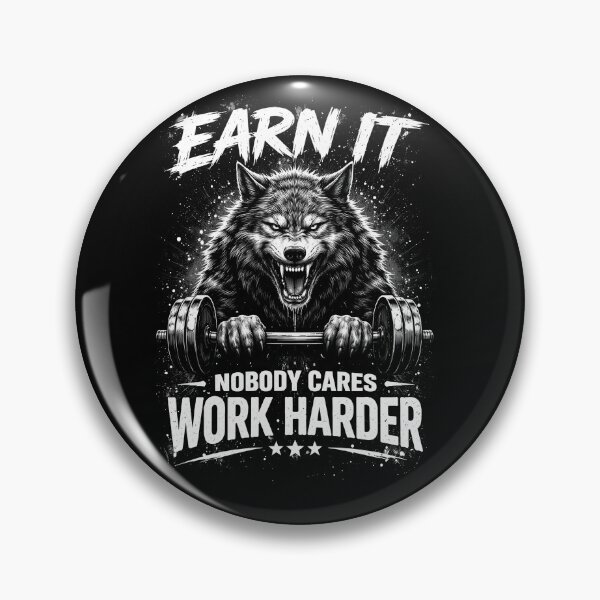 Item preview, Earn It Wolf Gym Motivation Streetwear Graphic Tee Nobody Cares Work Harder designed and sold by apex.vibe.