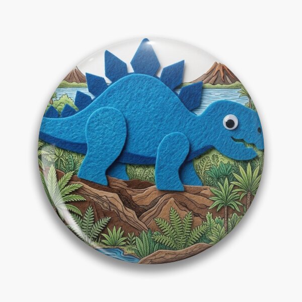 Item preview, Stiggy the Stegosaurus – Handcrafted Felt Dinosaur in a Tropical Jungle designed and sold by urvashiagra78.
