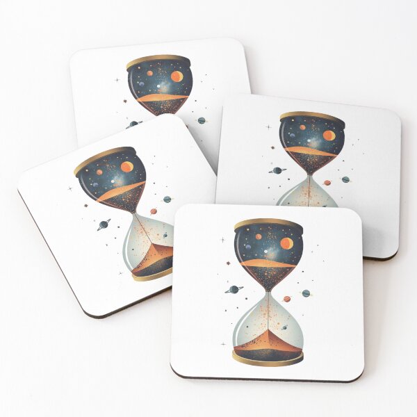 Item preview, Cosmic Hourglass – Time and Universe Illustration designed and sold by catcurio.