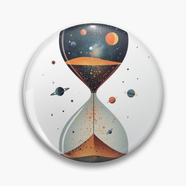 Item preview, Cosmic Hourglass – Time and Universe Illustration designed and sold by catcurio.