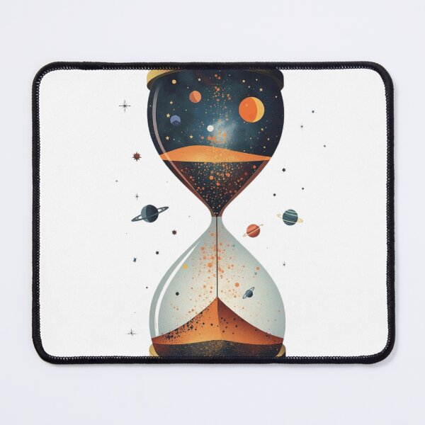 Item preview, Cosmic Hourglass – Time and Universe Illustration designed and sold by catcurio.
