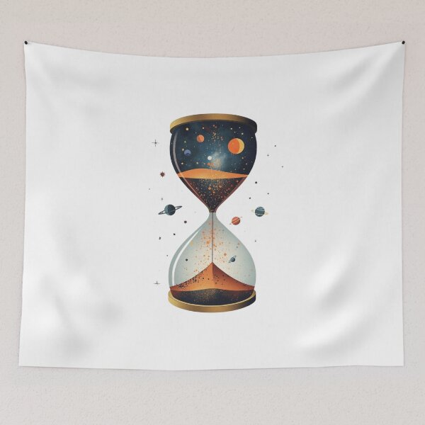 Item preview, Cosmic Hourglass – Time and Universe Illustration designed and sold by catcurio.