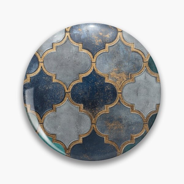 Item preview, Antique Grey Emerald Maroccan Gold Gilding Pattern designed and sold by GrinGalore.