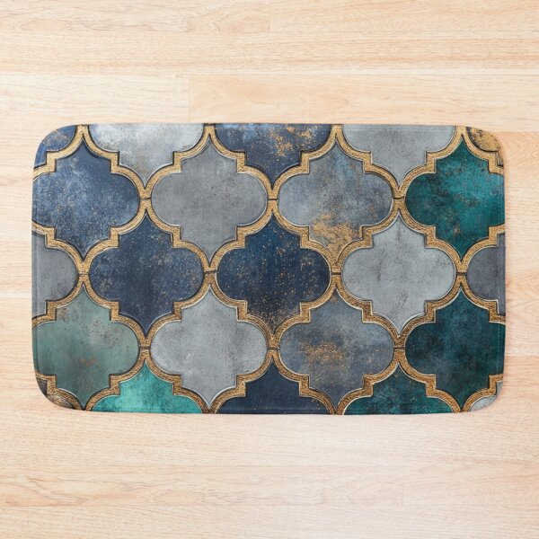 Item preview, Antique Grey Emerald Maroccan Gold Gilding Pattern designed and sold by GrinGalore.