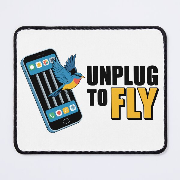 Item preview, Unplug to Fly Digital Detox Bird Freedom Smartphone designed and sold by PixelWaveBD.