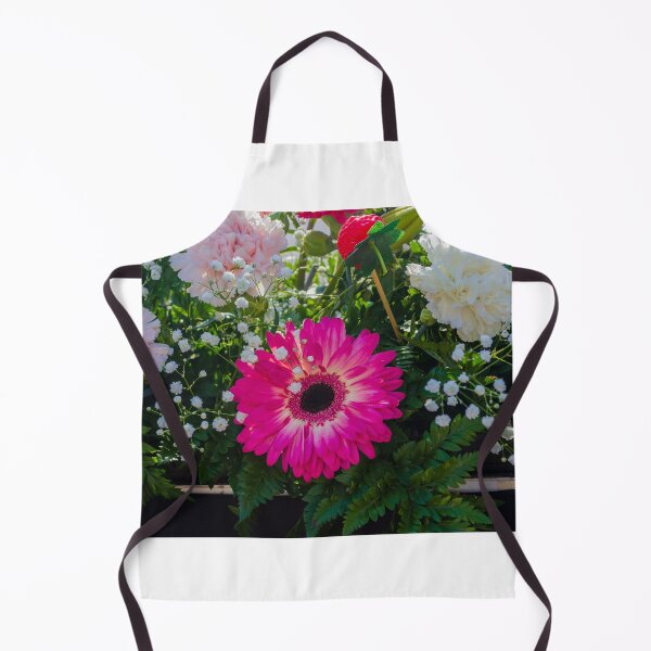 Item preview, Bright Pink Gerbera Daisy Bouquet With Carnations, Baby's Breath and Lush Greenery Floral Arrangement designed and sold by Nmallia.