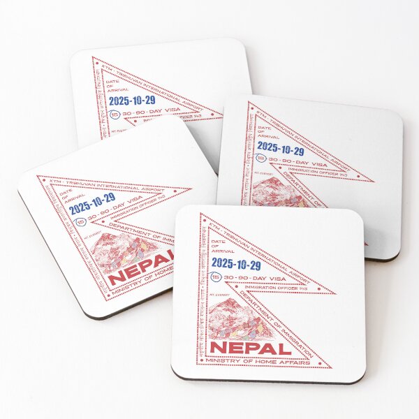 Item preview, Passport Stamp - Kathmandu, Nepal designed and sold by travelwitheric.