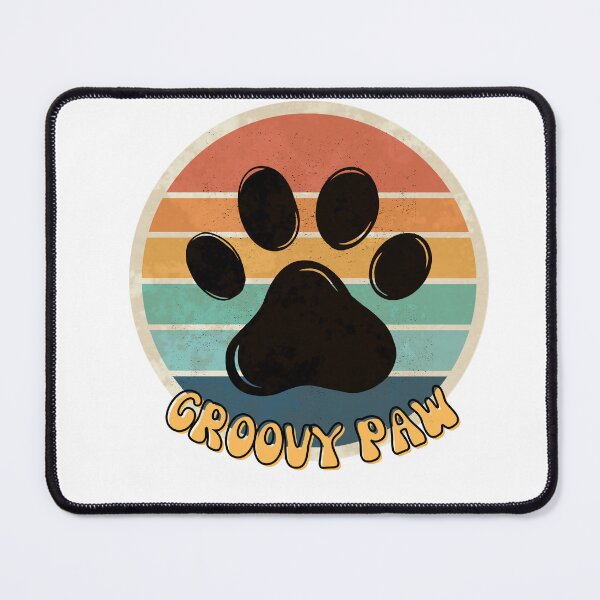 Item preview, Retro Groovy Dog Paw Print - Vintage Aesthetic designed and sold by Gapanaart.