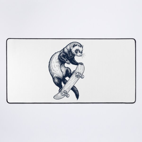 Item preview, Vintage Ferret Skateboarding Skate Animal Lover designed and sold by DoodleTortle.