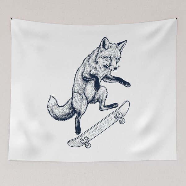 Item preview, Vintage Fox Skateboarding Skate Animal Lover designed and sold by DoodleTortle.