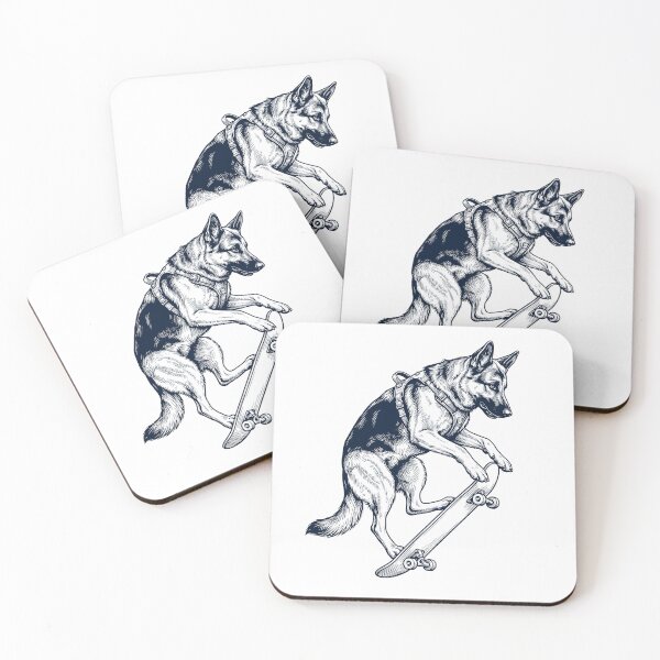 Item preview, Vintage German Shepherd Skateboarding Skate Dog Dad Lover designed and sold by DoodleTortle.