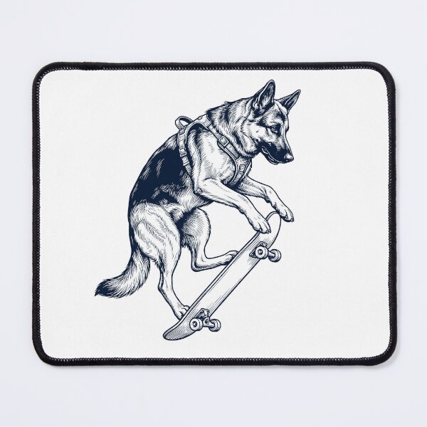 Item preview, Vintage German Shepherd Skateboarding Skate Dog Dad Lover designed and sold by DoodleTortle.