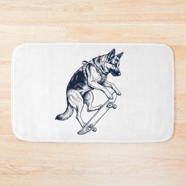 Item preview, Vintage German Shepherd Skateboarding Skate Dog Dad Lover designed and sold by DoodleTortle.